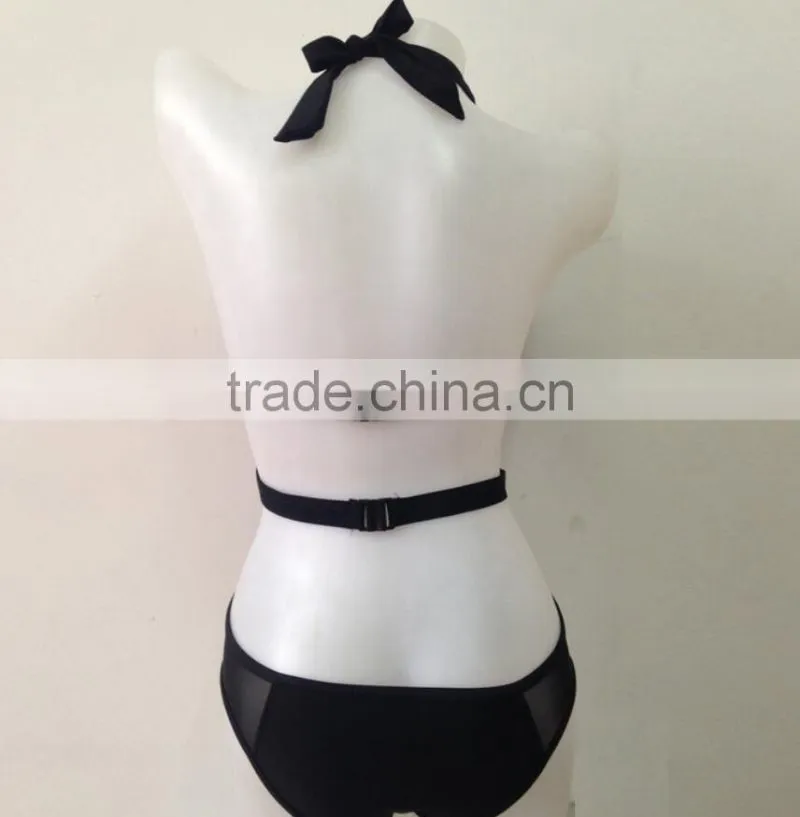 M865 Runwaylover2016 ladies sexy black perspective one piece bikini swimwear