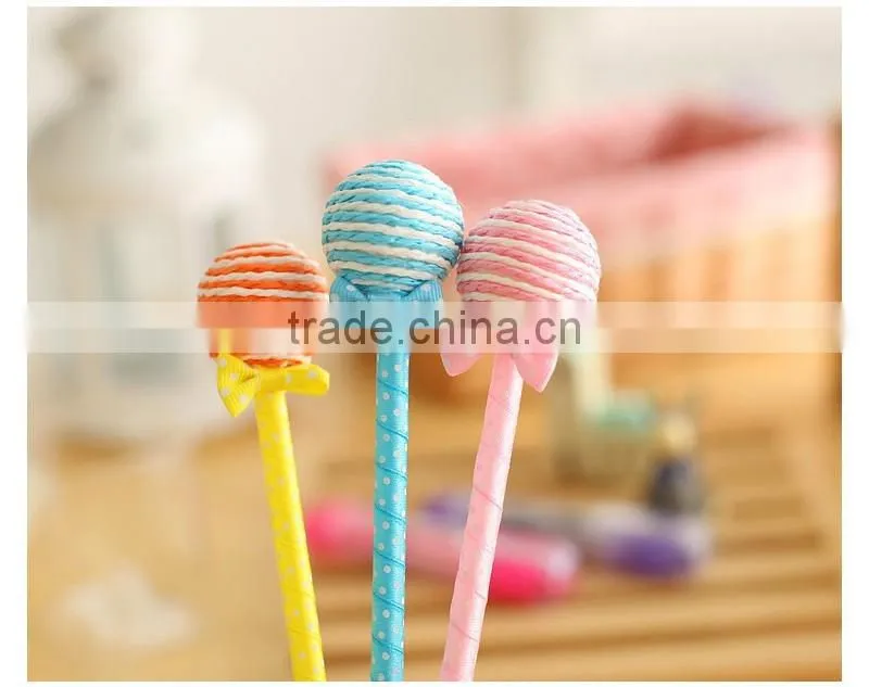 lollipop pattern ballpoint ball creative pen for gift student plastice pen