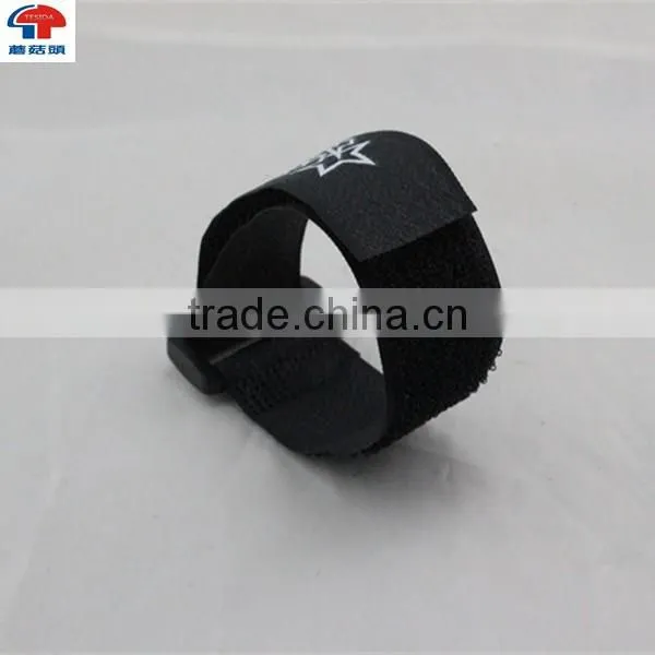 Red bandage Hook and loop fastening tape with buckle for luggage