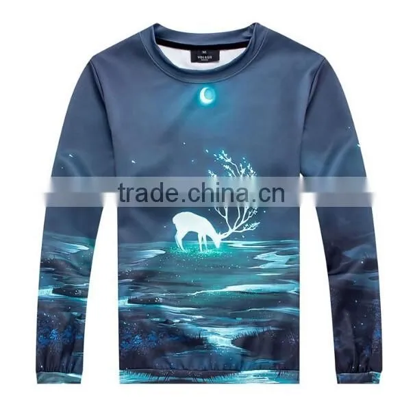 Long Sleeve T shirt with 3D Full Printing for Wholesale