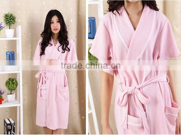 Multi Coloured Twill Waffle Bamboo Fiber Hotel Bathrobe
