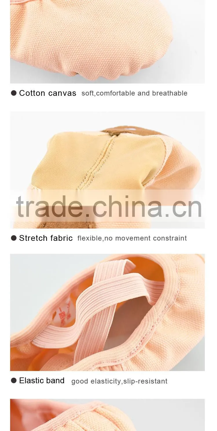 canvas soft sole dance shoes antislip leather Canvas Split Sole Ballet Shoes