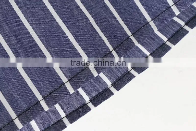 Wholesale Womens 100% Cotton long sleeve stripe shirt