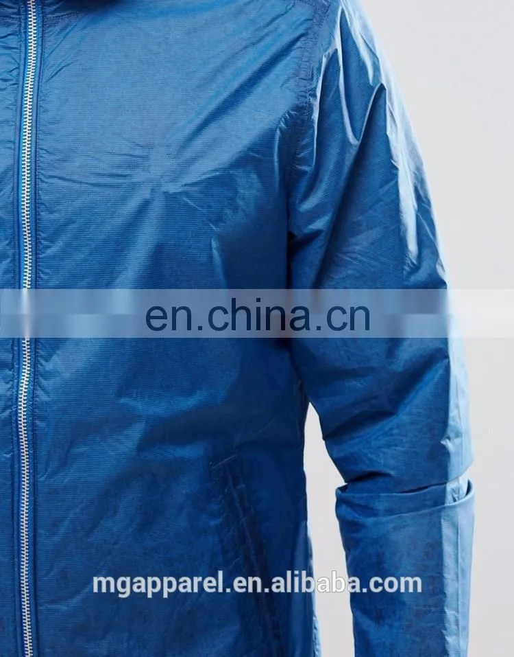 2016 Fashion plain lightweight windbreaker jacket for men