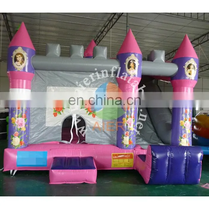 2017 new inflatable cheap castle rose pink bouncy castle kids cute jumping castle house inflatable for wholesale
