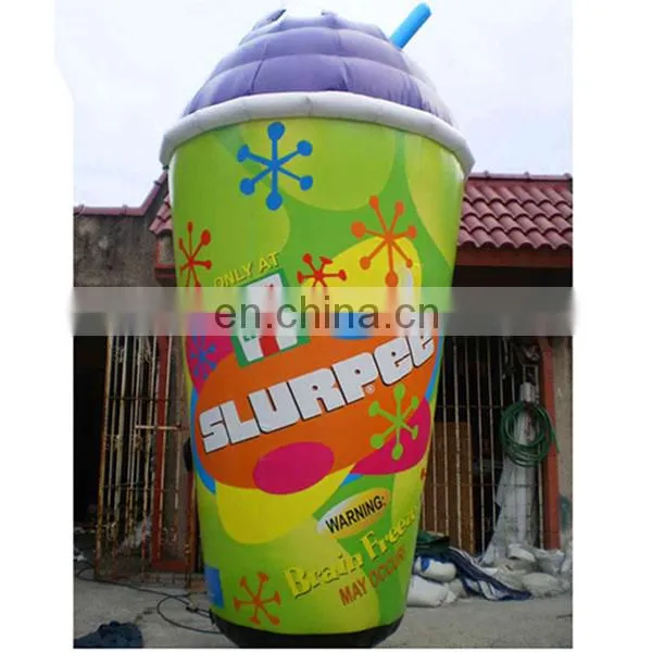 huge inflatable milk tea cup replica/inflatable cooling drink model for advertising