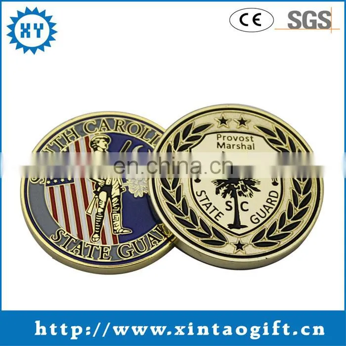 Custom design metal rolled edge souvenir coin