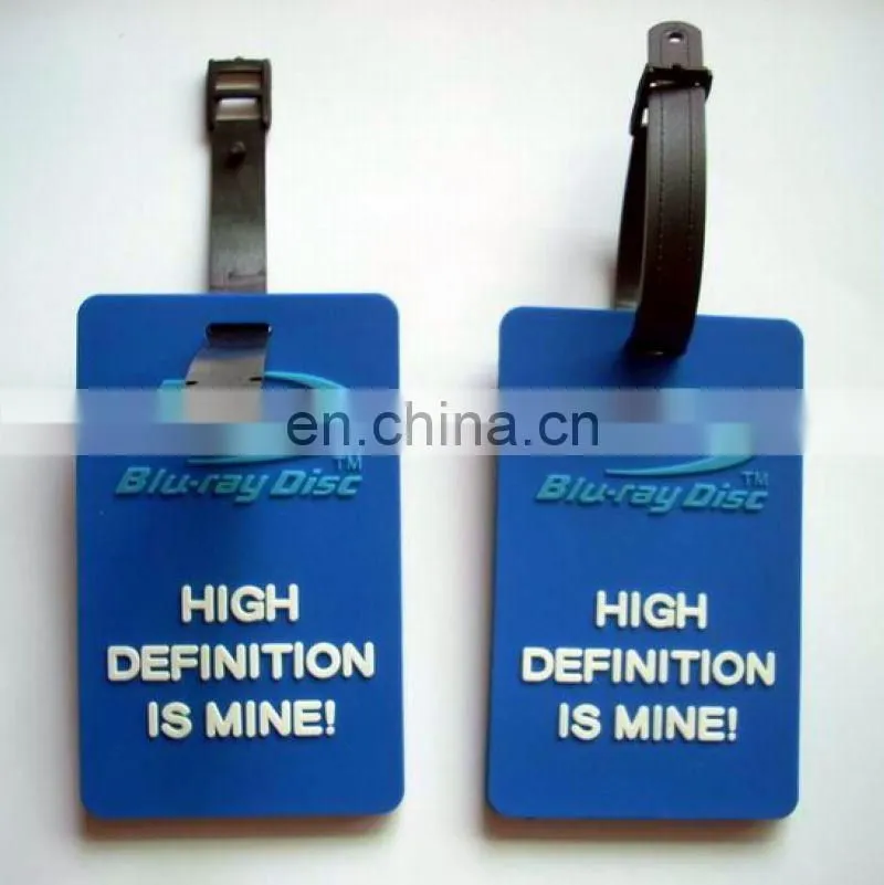 Custom any size and logo Pvc luggage tag, travel luggage tag