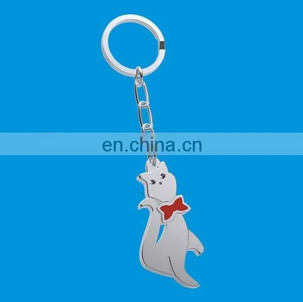 custom metal keychains dog with diamond