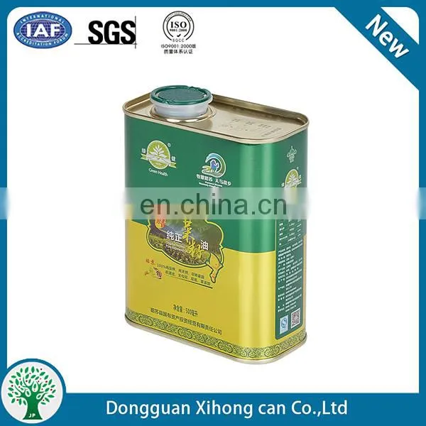 Olive oil tin container customize metal can container rectangular petrol gas cans