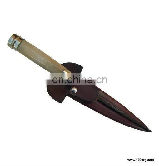 BONE KNIFE HANDLE AND ALPACA, STAINLESS STEEL SHEET 14CM SCHMIEDEN