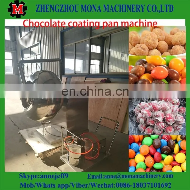 Automatic chocolate candy coating machine with spray system
