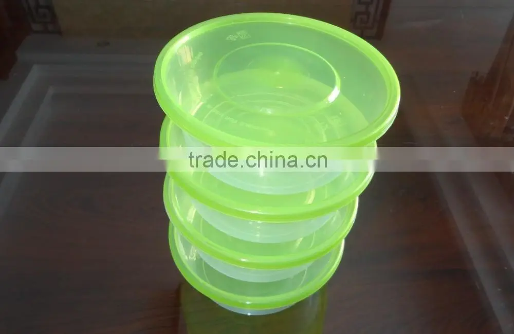Cheap price 4 pcs set plastic round food storage container