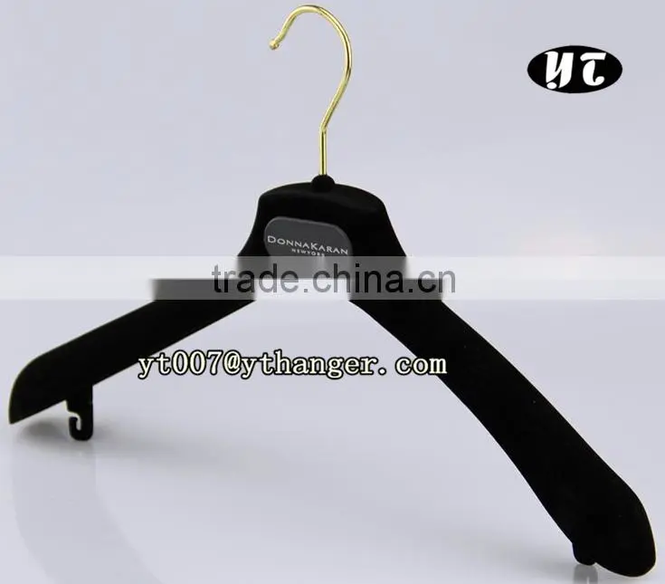 Flocked hanger,velvet coated hanger and pants hanger with clamp