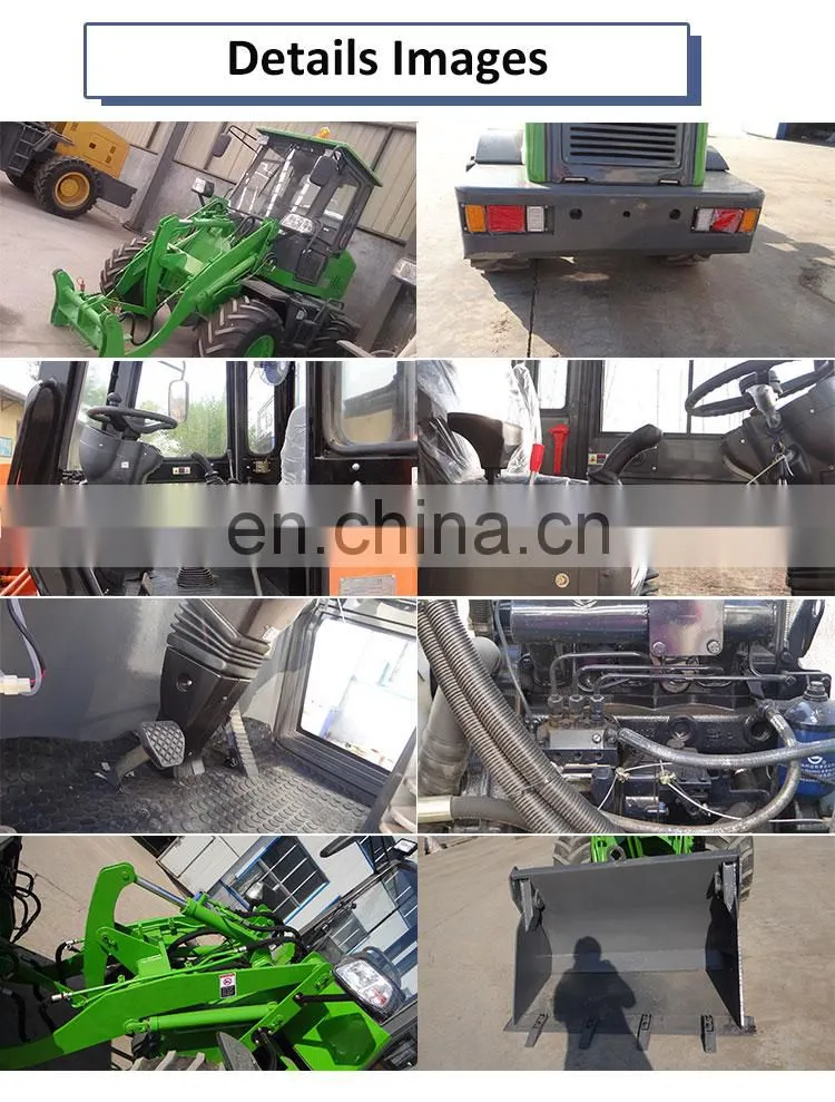 0.8ton Zl08 CE Multifunctional 4WD Garden Yard Mini Loader