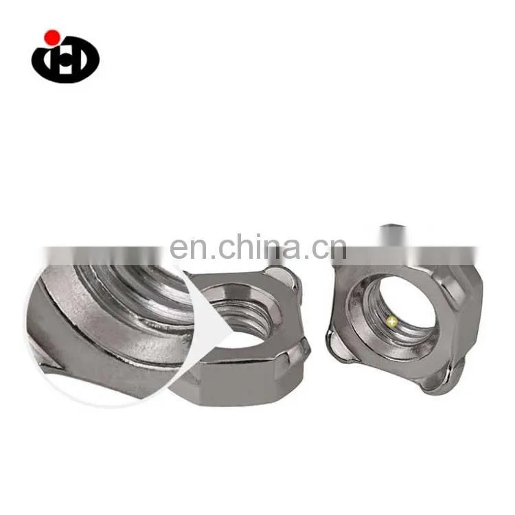 High Tensile JINGHONG Plated Square Threaded Plain Aluminum Weld Nut