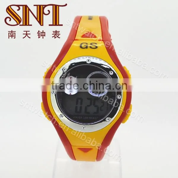 Hot sale plastic LCD watch water resistant watch