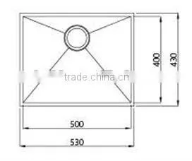 Handmade Sink Stainless Steel kitchen Sink-SUS100A-1