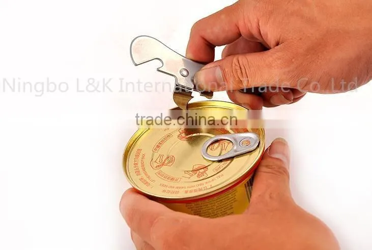 Professional double use stainless Steel metal bottle opener and can opener