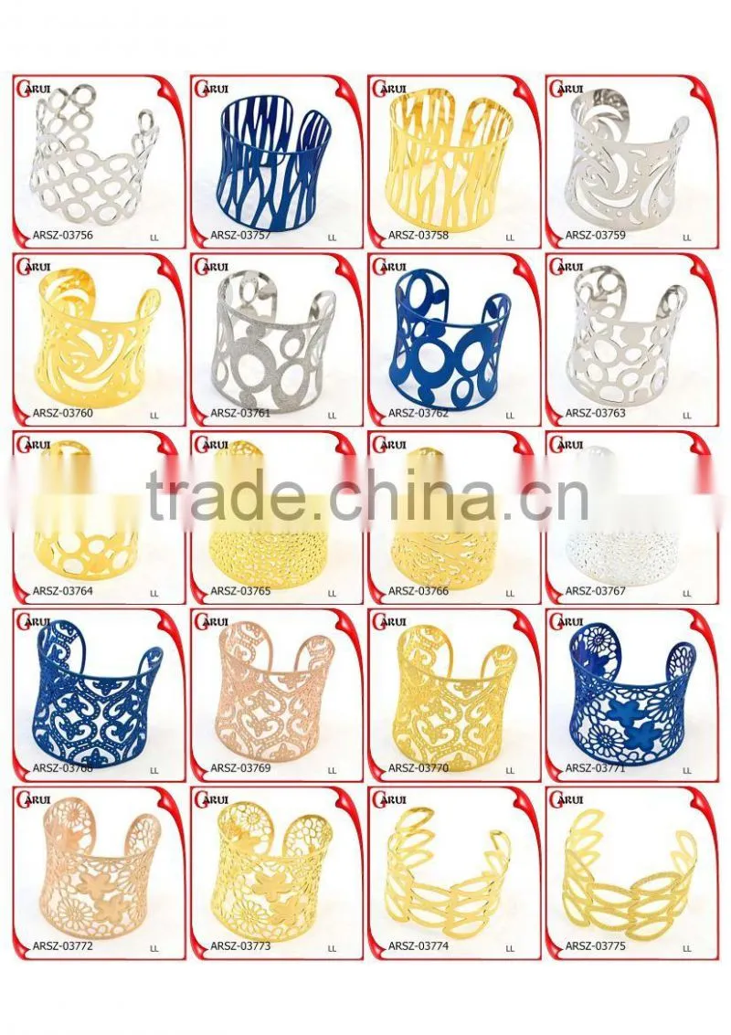fashion bracelet Vacuum plating steel bulk sell bracelets and bangles