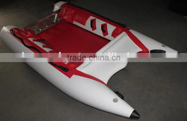 PVC/Hypalon material high speed Inflatable Boat Catamaran 330 car marine boat