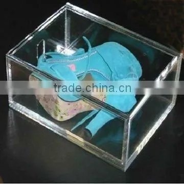 fantastic clear acrylic/plastic shoe box display stand