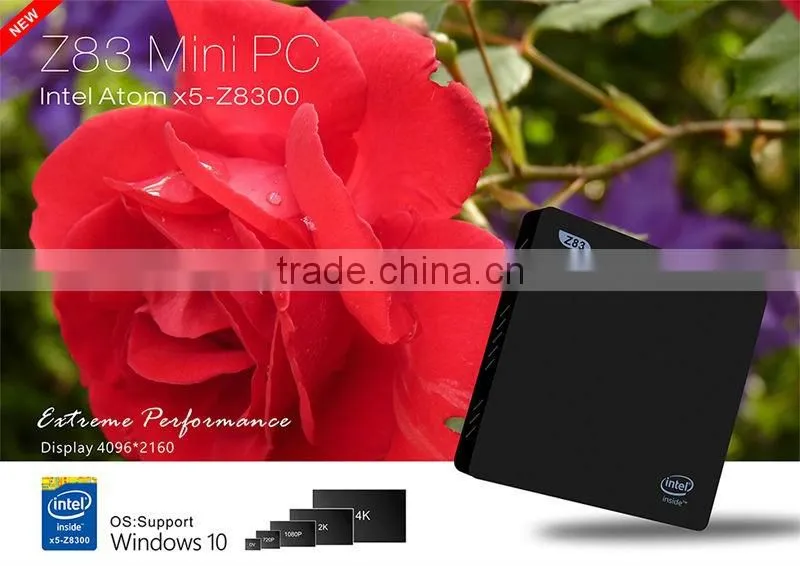 Z83 Intel Atom cherry trail X5-Z8300 Quad Core 2GB RAM 32GB ROM smart tv box