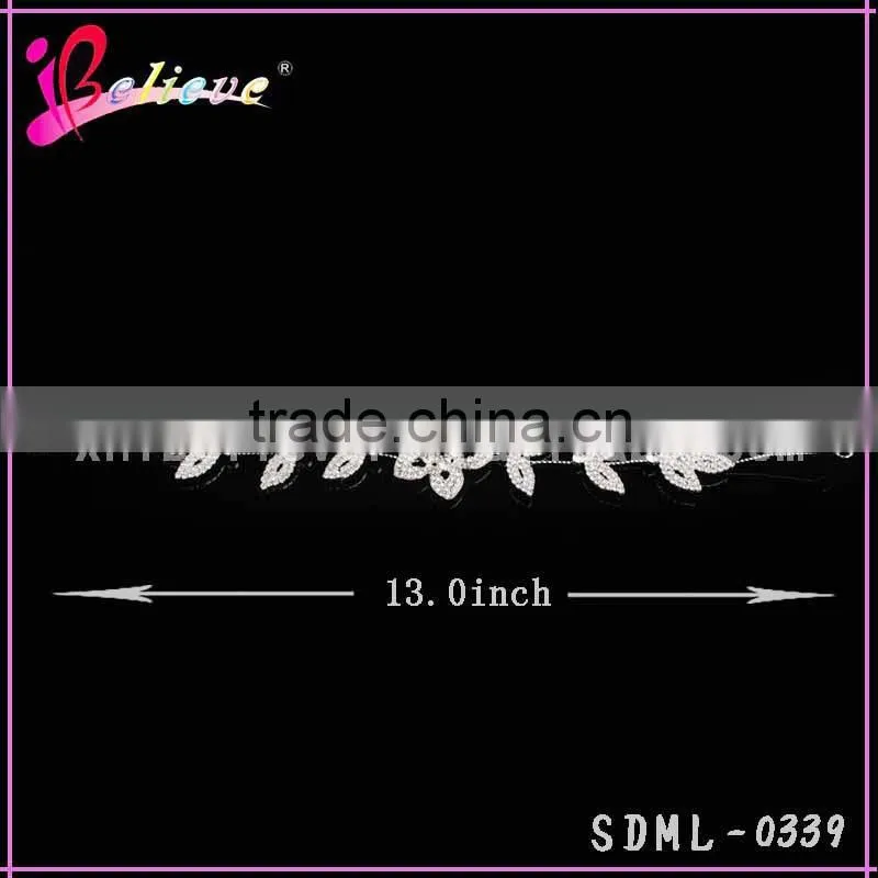 Silver flower metal hairband wholesale in factory , women hairband jewelry