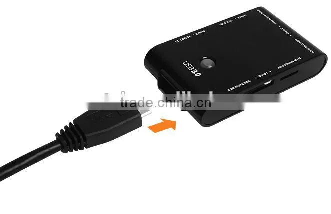 USB 3.0 all in 1 memory card reader / 8 in 1 usb 3.0 card reader/ Dual SD/TF/XD/CF/MS/M2 card reader