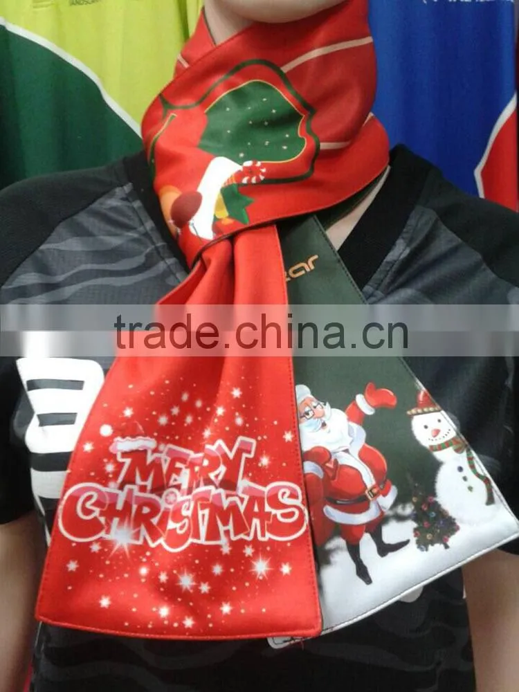 hot sale sublimation 100% polyester printed knitted football fan scarf