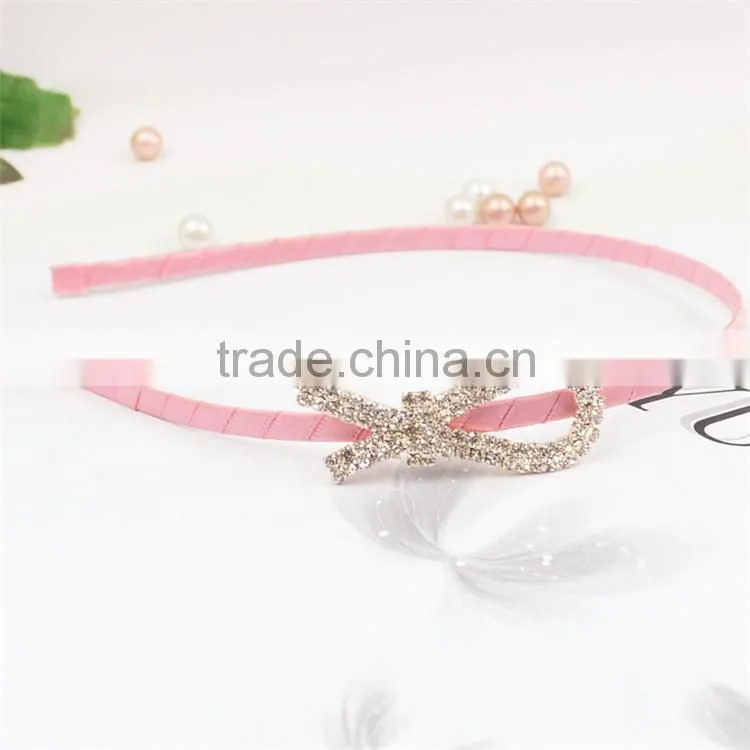 2015 Fashion Party Pearl Crystal Rhinestone Headwear Punk Hair Bow Headband