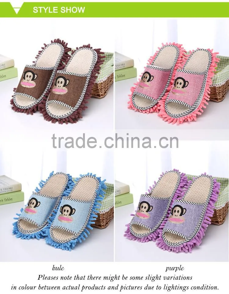 custom logo super absorbent waterproof chenille slipper