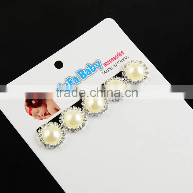 14MM to 22MMM in Stock tWholesales Colorful Silver Plated Alloy Pearl Crystal Rhinestone Button For Jewelry Garment Accessory