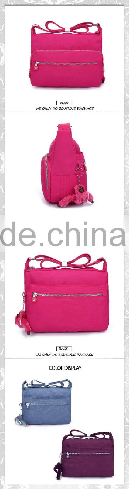 XF B-014 pure single bag with two zipper