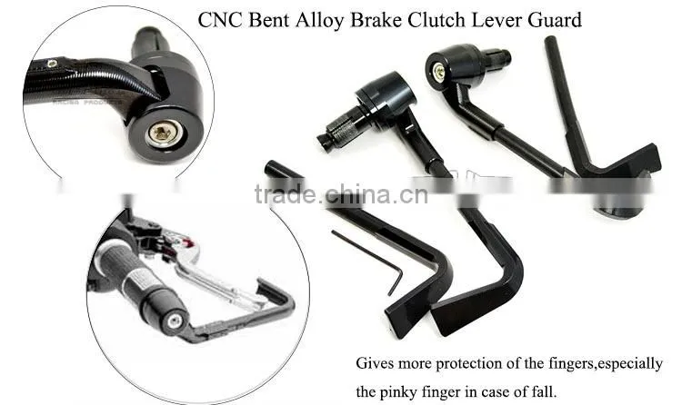 BJ-LG-003 Universal 7/8" 22mm CNC Motorcycle Bent Brake Clutch Lever Guard