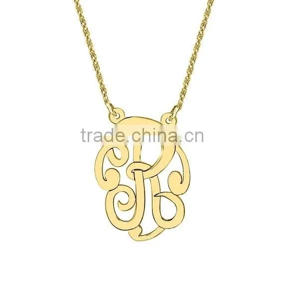 Personalized Monogram Necklace Custom Jewelry Any initial Monogram necklace letter pendant