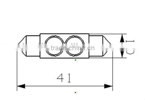 2W 41mm High power auto LED festoon ,36mm,39mm ,41mm.LED License light, Instrument light,