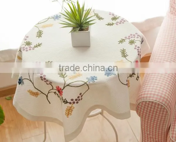 table cloth table cover with flower embroidery