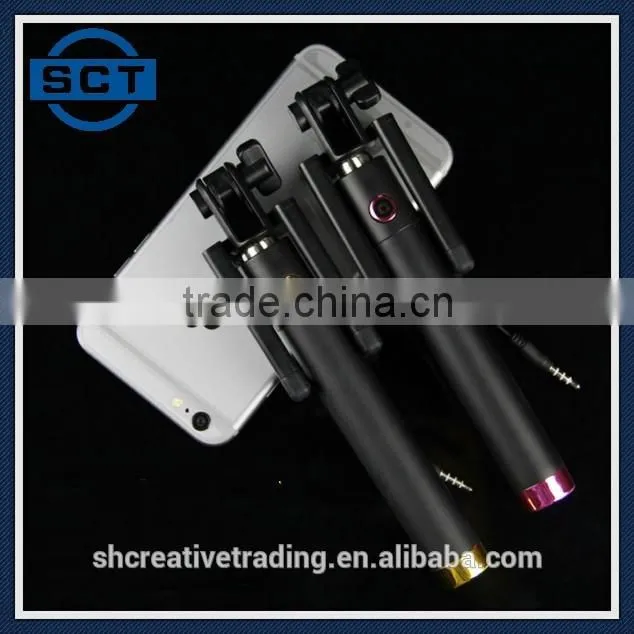 Monopod Selfie Stick Telescopic Wired with Remote Holder