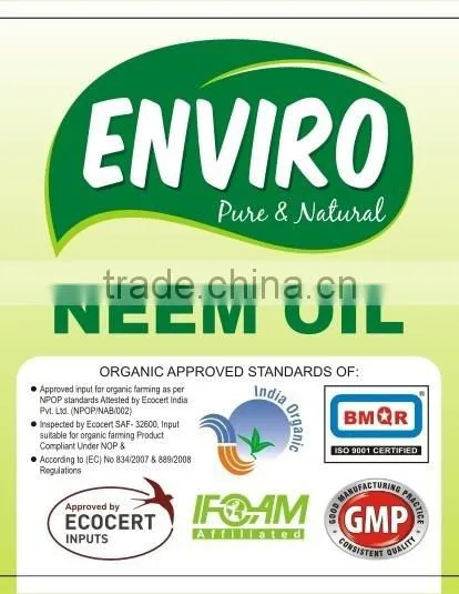 Certified Cold Pressed Neem Oil ; USDA Certified Neem Oil