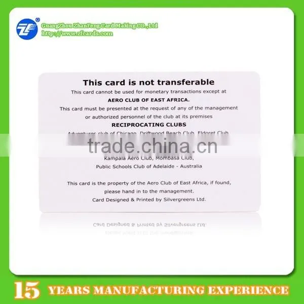 NTAG213 NFC CR80 card for access control