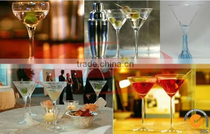 Handmade stemware frosted cocktail glass