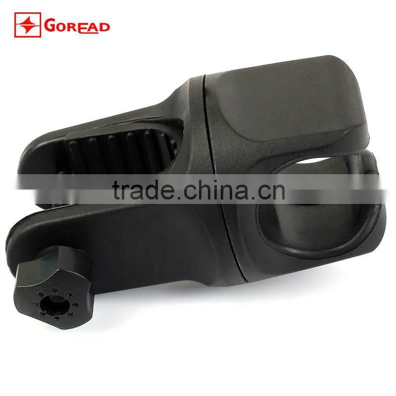 Small U type 360 degree plastic easy install black bike handlebar clamp