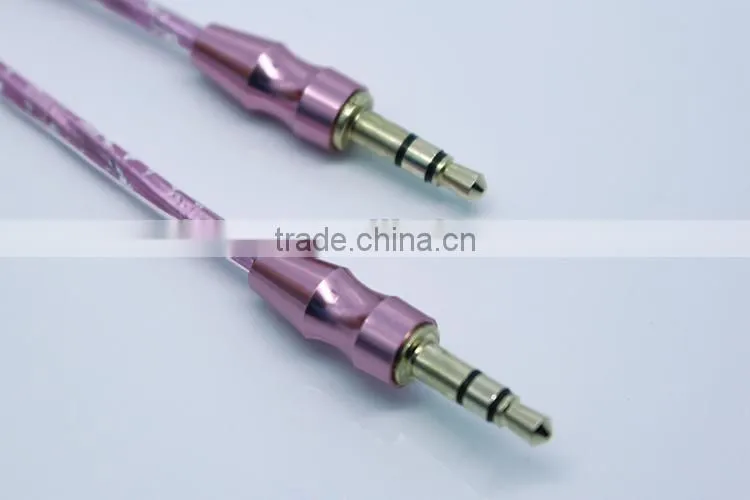 Aluminum foil DC3.5M to DC3.5M metal transparent cable