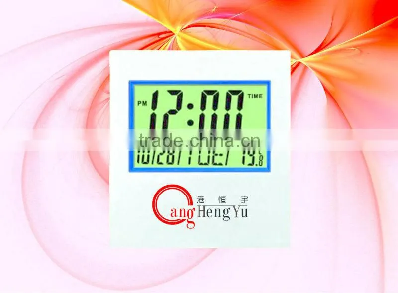 Manufacturer supply Multi-function Calendar wall clock,Double screen weather clock