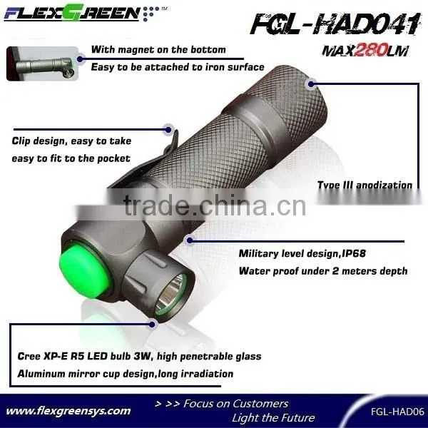 rechargable 18650 battery R5 LED police torch