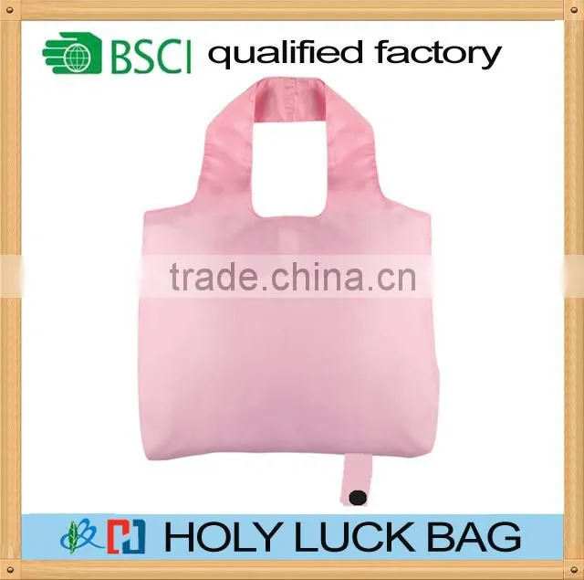 Hot selling reusable pink grocery bag for traveling promotional