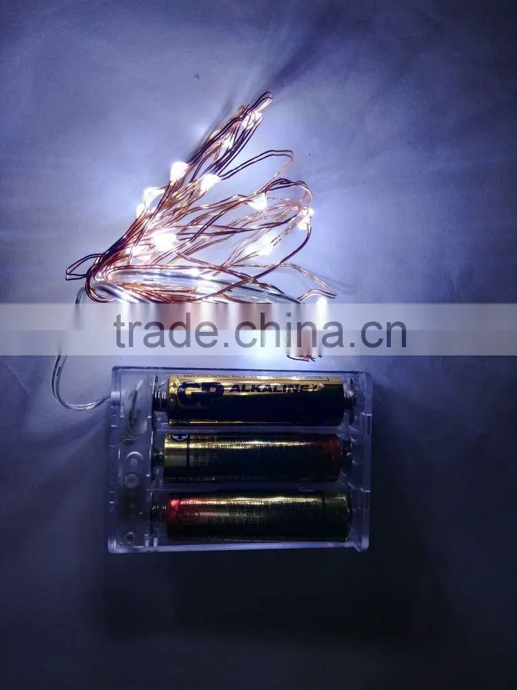 3M 30 LEDS 5V string Copper Wire LED light 3 AA Battery Powered Waterproof Christmas Lights