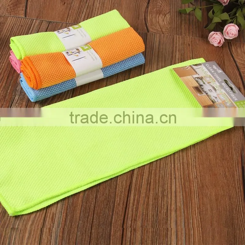 china factory direct sell 30x40cm microfber fish scale car window cleaning towel