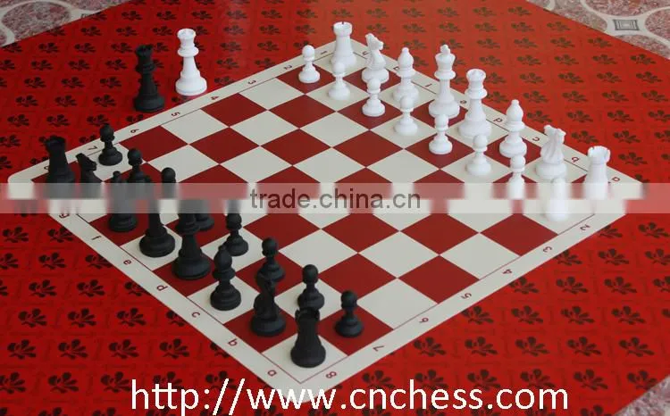 Silicone chess set with silicone chess board